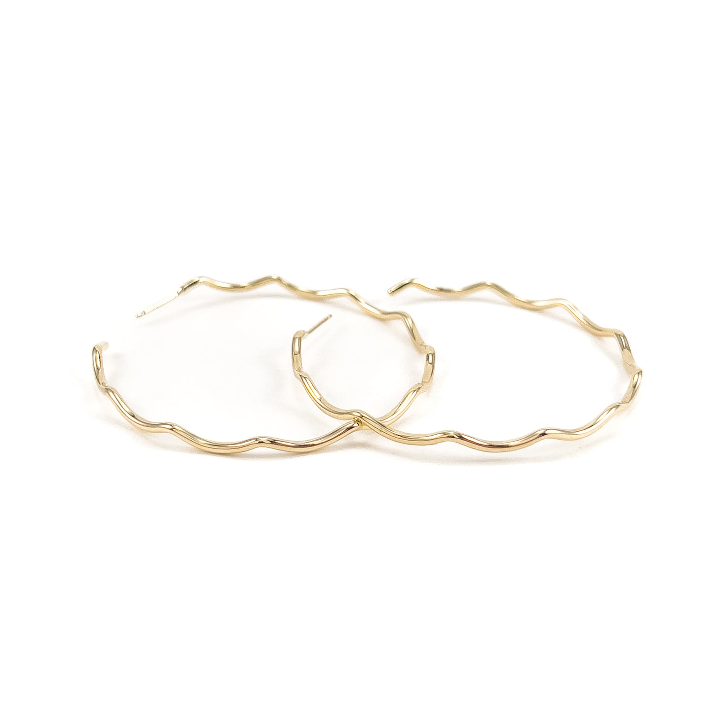 The Scallop Hoop in 14k Yellow Gold
