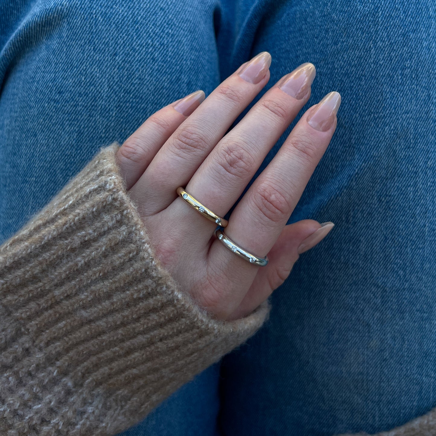 The Bauble Band in 14k Yellow Gold with Diamonds