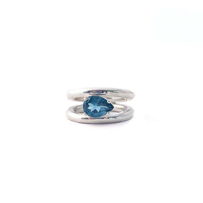 The Lily Ring - Blue Topaz