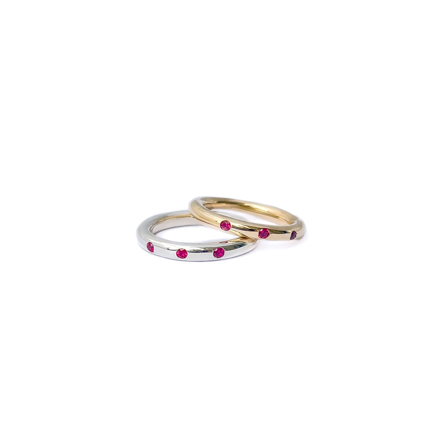 The Bauble Band in Gold with Rubies